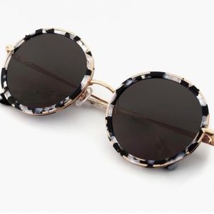 KREWE du optic Interstellar Black and Crystal Louisa Sunglasses